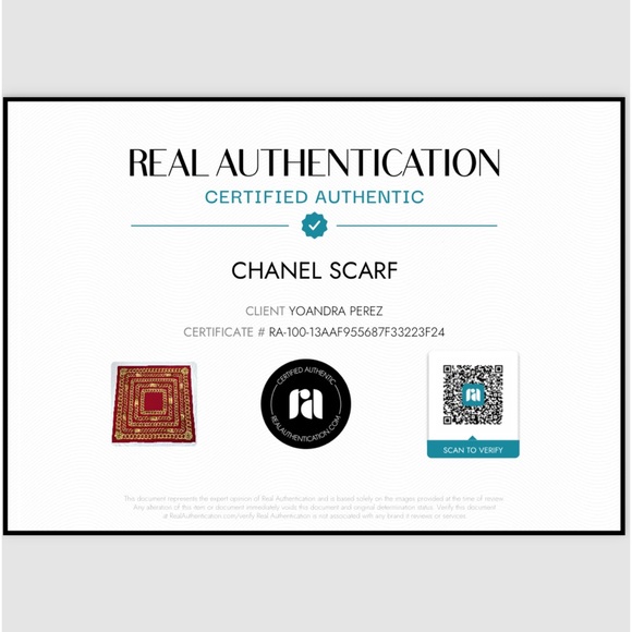 Huge Chanel Vintage silk scarf - chain link design - w/ authenticity certificate - Picture 5 of 7